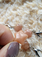 Load image into Gallery viewer, Peach Moonstone STAR Charm Stitch Marker