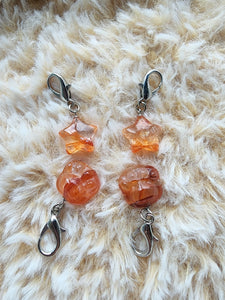 Fire Quartz STAR Charm Stitch Marker