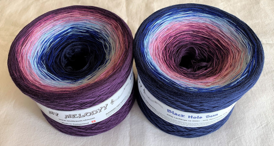 Wolltraum - My Melodyy Gradient Yarn: Black Hole Sun