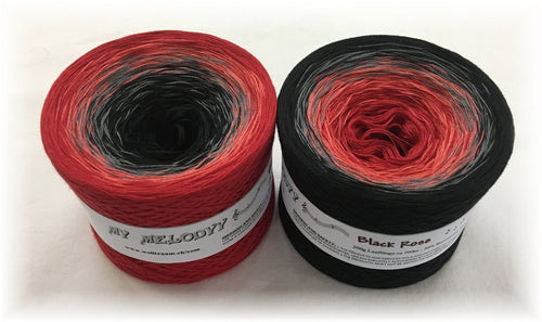 Wolltraum - My Melodyy Gradient Yarn: Black Rose