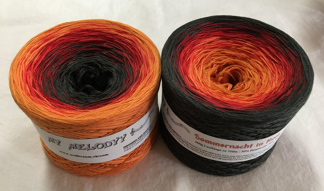 Wolltraum - My Melodyy Gradient Yarn: Sommernacht in Rom